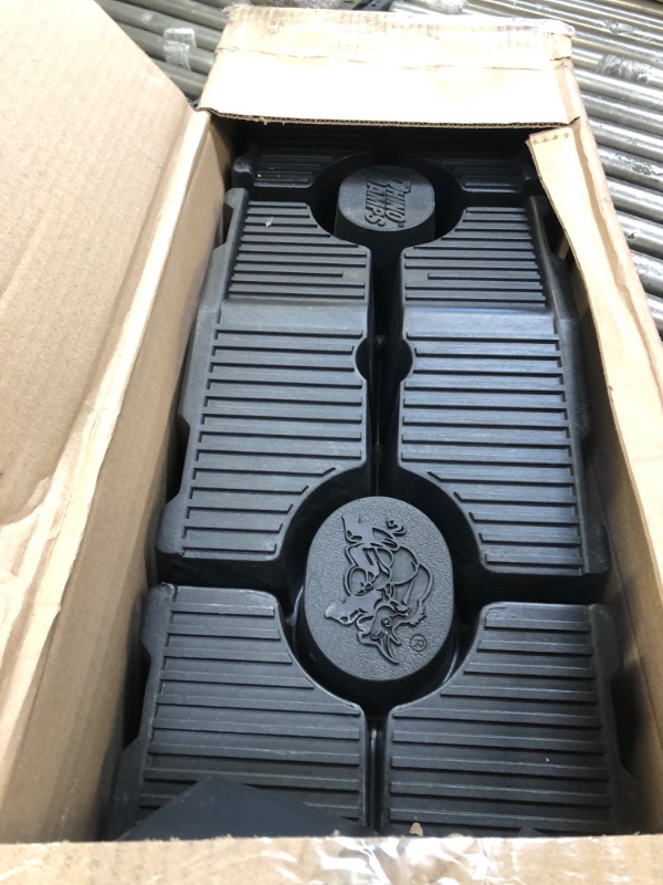Photo 1 of Hopkins FloTool RhinoGear 11909RCMI 4 Piece RhinoRamp Vehicle Ramp Pair (12,000lb. GVW Capacity) and Wheel Chock Pair Bundle, Black Standard Bundle