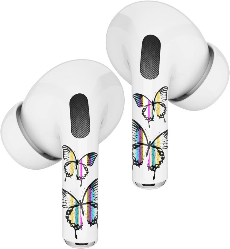 Photo 1 of Holographic AirPods Pro 2 Skin, Dedicated Holographic Sticker for Apple AirPods Pro Customization, Colorful AirPods Skin Wrap with Patent Applicator (134LS)

