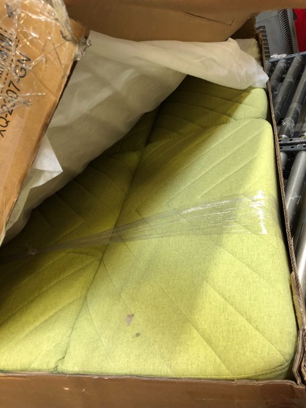 Photo 2 of ZNTS 70.47" Green Fabric Double Sofa with Split Backrest  W1658120161

