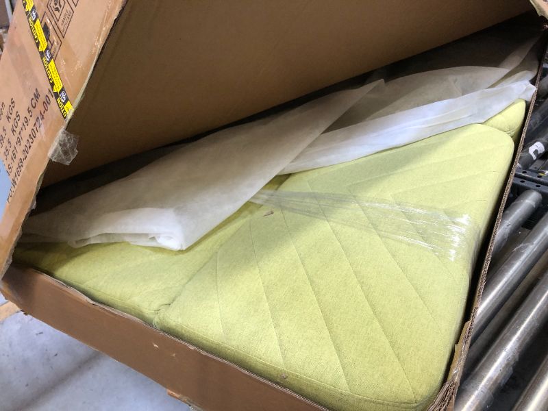 Photo 3 of ZNTS 70.47" Green Fabric Double Sofa with Split Backrest  W1658120161
