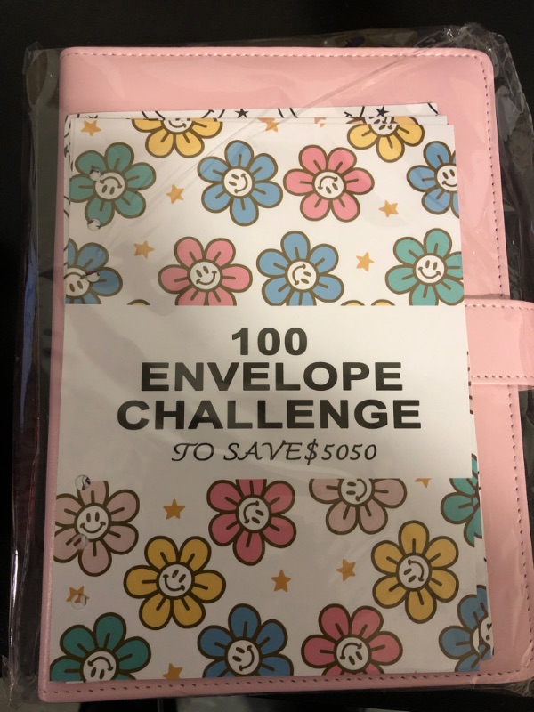 Photo 2 of 100 Envelopes Challenge Binder,Savings Challenge Binder,Easy and Funny Way to Save $5,050, A5 Money Saving Budget Binder with Cash Envelopes(Pink)