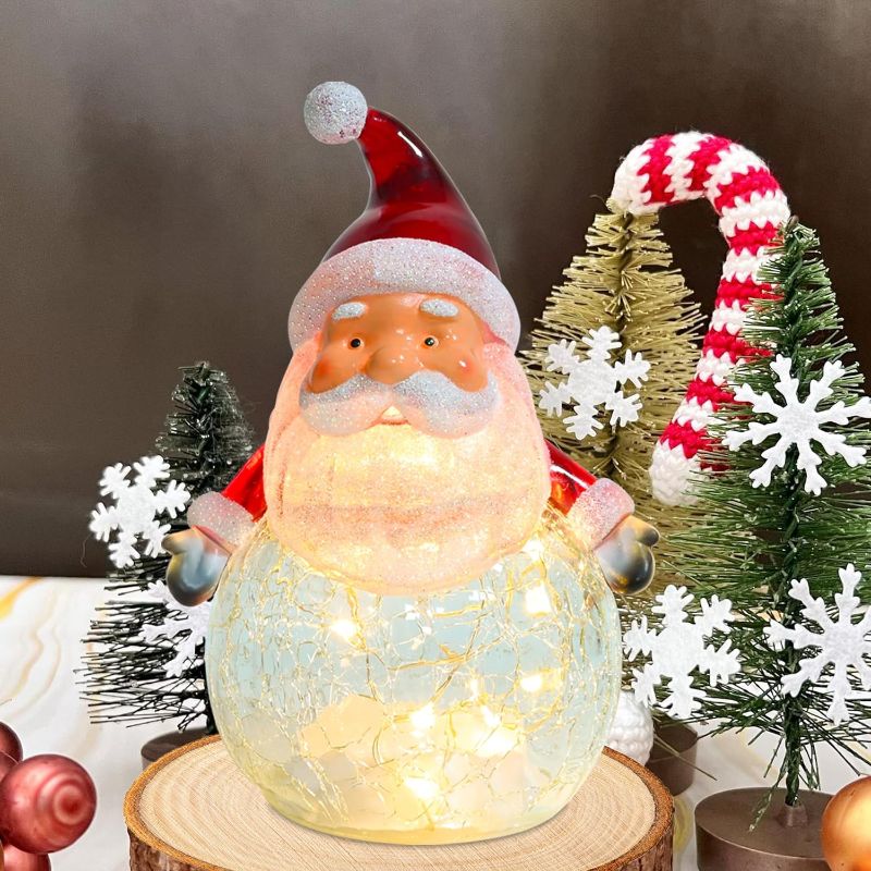 Photo 1 of 
Christmas Santa Globes Light, Battery-Operated Lighted Christmas Snow Globes for Christmas Festival Decoration Gifts, Gift for Women, Friends, Baby Girls,...