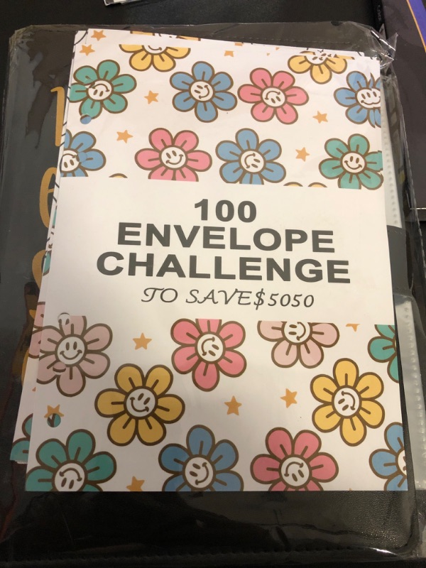 Photo 2 of 100 Envelopes Challenge Binder,Savings Challenge Binder,Easy and Funny Way to Save $5,050, A5 Money Saving Budget Binder with Cash Envelopes(BLACK)