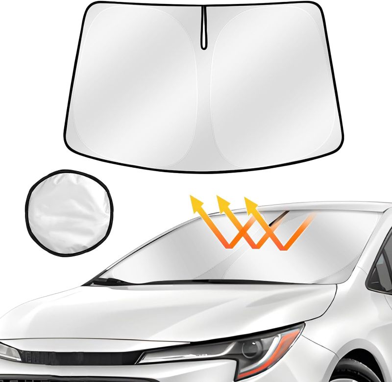 Photo 1 of 
Foldable Sunshade for Car Windshield with Mirrors Cut-Out Design,99% UV Heat Shield Reflector Automotive Glass Cover,Keeps Cool for Car,Truck,SUV Interior...