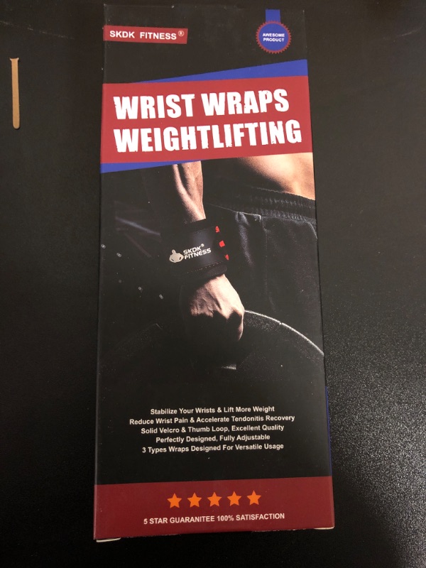 Photo 2 of 
SKDK Wrist Wraps- Wrist Straps for Weightlifting with Thumb Loop,12" 18" 21" Professional Wrist Straps for Wrist Support,Powerlifting,Strength...