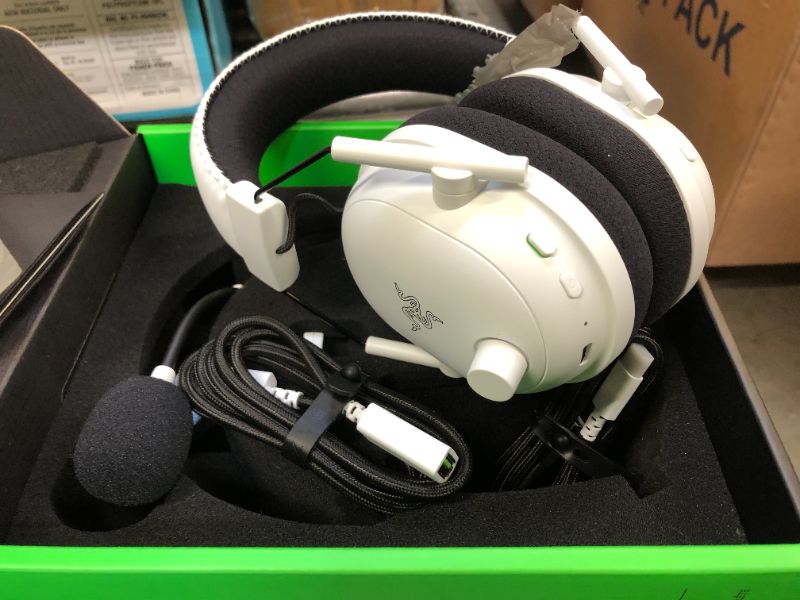 Photo 5 of Razer BlackShark V2 Pro Wireless Gaming Headset 2023 Edition: Detachable Mic - Pro-Tuned FPS Profiles - 50mm Drivers - Noise-Isolating Earcups w/Ultra-Soft Memory Foam - 70 Hr Battery Life - White