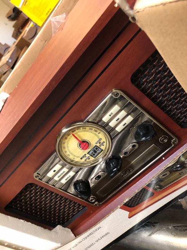 Photo 2 of Victrola - Bluetooth Stereo Audio System - Mahogany
