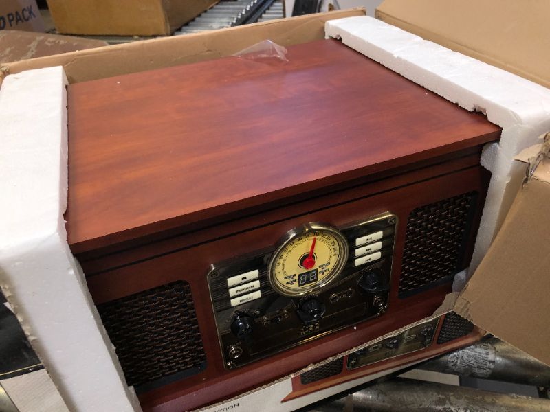 Photo 3 of Victrola - Bluetooth Stereo Audio System - Mahogany
