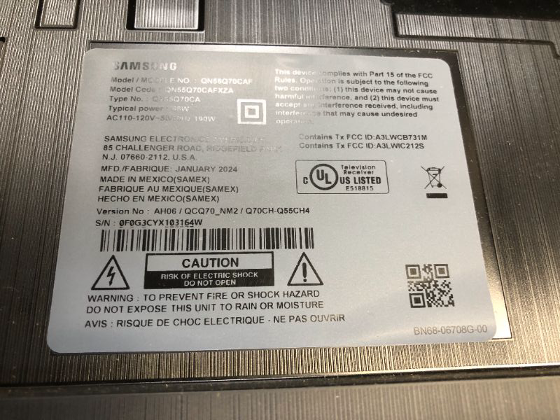 Photo 6 of SAMSUNG 55-Inch Class QLED 4K Q70C Series Quantum HDR, Dual LED, Object Tracking Sound Lite, Q-Symphony, Motion Xcelerator Turbo+, Gaming Hub, Smart TV with Alexa Built-in (QN55Q70C, 2023 Model),Black 55-Inch TV Only