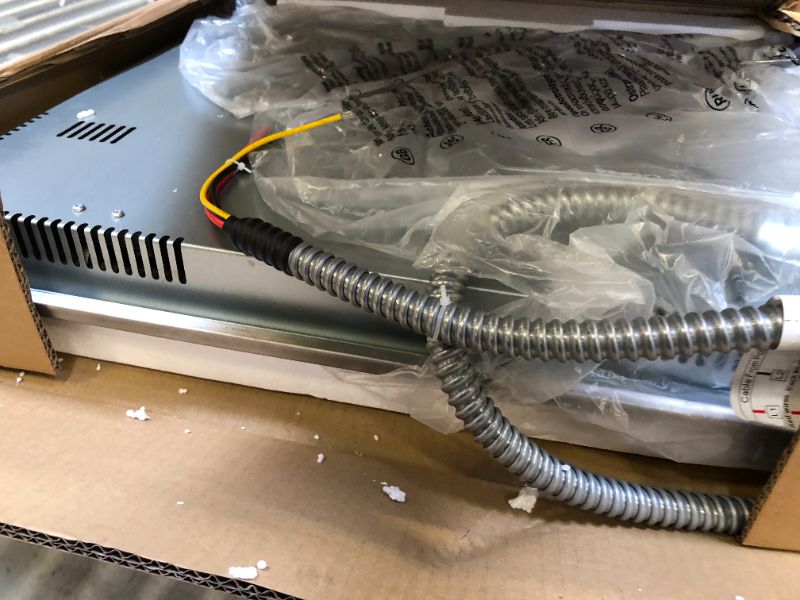 Photo 1 of Hobsir 24 Inch Electric Cooktop, 4 Burner Electric Cooktop, 5200W Countertop and Built-in Electric Ceramic Stove Top with Knob Control, 16 Power Levels for Kitchen Apartment Stove, 220V-240V Hard Wire 24nch 4-Zones