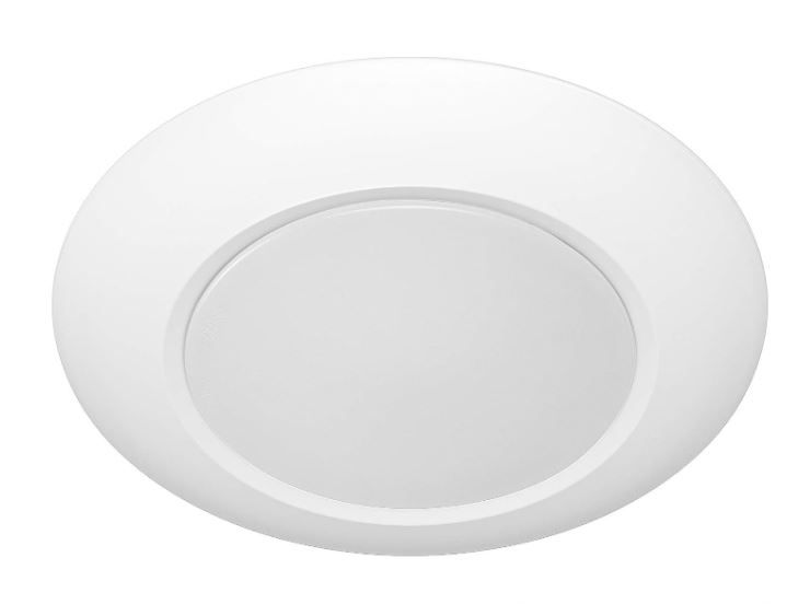 Photo 1 of 6 Inch LED Disk Light Surface Mount Low Profile Recessed Retrofit Ceiling Fixture for J Box, Dimmable, 15W=75W, 980LM, 5000K Daylight White, CRI>80, ETL Listed, Wet Location 5000K Daylight White