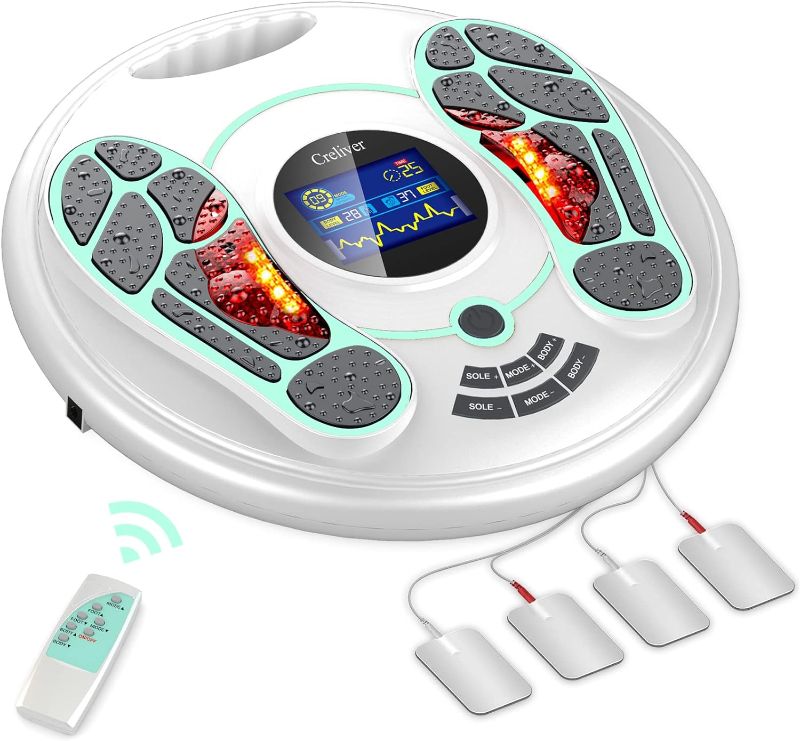 Photo 1 of EMS & TENS Foot Circulation Stimulator, Improves Foot Blood Circulation, EMS Foot Massager for Neuropathy, Relieves Body Pains & Plantar Fasciitis, FSA & HSA Eligible TENS Unit for Feet Therapy
