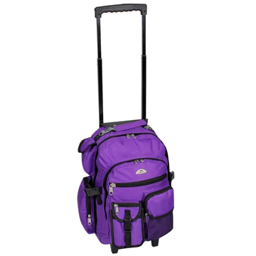 Photo 1 of Everest Deluxe Wheeled Backpack, PURPLE 
