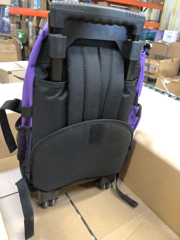 Photo 4 of Everest Deluxe Wheeled Backpack, PURPLE 
