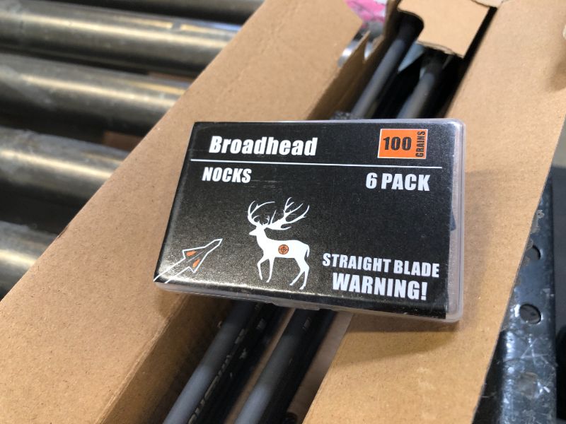 Photo 1 of BOWSOUL 30inch Hunting Carbon Archery Arrows with 2.75” High Hardness Vanes Spine 400 for Compound Bow and Recurve Bow Black White&Broadheads