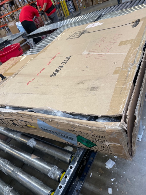 Photo 1 of Aimking Portable Basketball Hoop Outdoor System with 44 Inch Shatterproof Backboard, 3.8FT-10FT Height Adjustable Basketball Goal System for Youth/Teens/Adults Indoor Outdoor