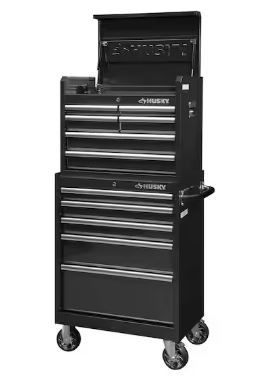 Photo 2 of 27 in. W x 18 in. D Standard Duty 11-Drawer Tool Chest Combo and Top Tool Cabinet Combo in Black--------ONLY THE TOP PIECE 
