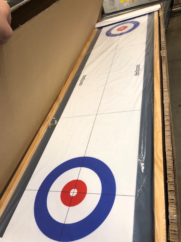 Photo 2 of GoSports Shuffleboard and Curling 2 in 1 Board Games - Classic Tabletop or Giant Size - Choose Your Style Giant 6 ft Size