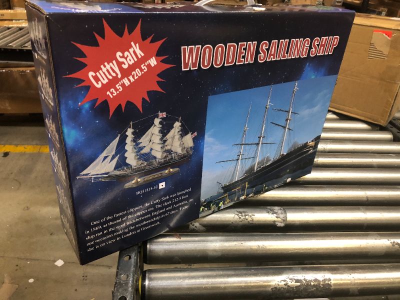 Photo 1 of SAILINGSTORY Wooden Model Ship Clipper Cutty Sark 1/125 Scale Replica Ship Model Sailboat Decor Medium
