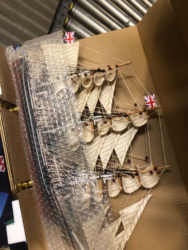Photo 1 of SAILINGSTORY Wooden Model Ship Clipper Cutty Sark 1/125 Scale Replica Ship Model Sailboat Decor Medium