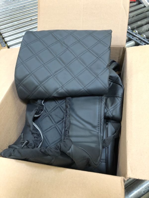 Photo 1 of 10L0L Golf Cart Seat Covers, Replace The Original Diamond Seat Cover, Waterproof and Sun Resistant Leather Seat Cover, Soft and Comfortable, Easy to Clean, Suitable for EZGO/Club Car/Yamaha -Black Rear Seat Cover for EZGO Club Car Yamaha