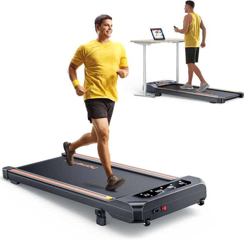 Photo 1 of 2.5HP Walking Pad with Incline, Compact Treadmill for Home/Office, Portable Under Desk Treadmills 300lbs for Jogging/Running, with LED Display/APP&Remote Control/Handy Lube Hole, Assembly Free
