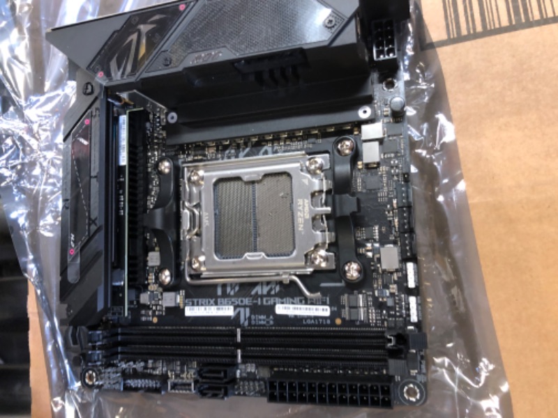 Photo 2 of ASUS ROG Strix B650E-I Gaming WiFi 6E Socket AM5 Ryzen 7000 Mini-ITX Gaming Motherboard (PCIe 5.0,DDR5,10 + 2power Stages,2xM.2 Slots,USB 3.2 Gen 2x2 Type-C,WiFi 6E)