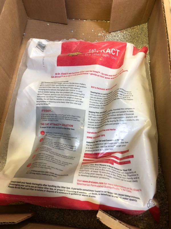 Photo 2 of Dr. Elsey's Precious Cat Attract Unscented Clumping Clay Cat Litter, 20-lb Bag