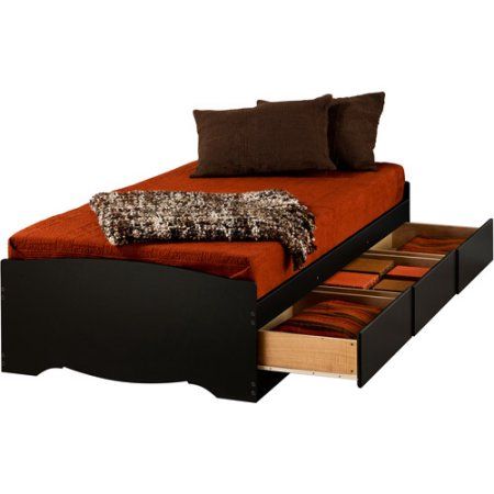 Photo 1 of -MISSING OTHER BOXES- Prepac Storage Mates Bed, Black