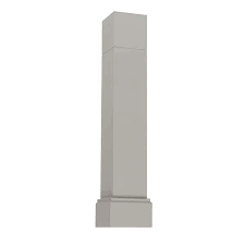 Photo 1 of 5.75x34.5x5.75 in. Decorative Corner Post End Panel in Dove Gray
