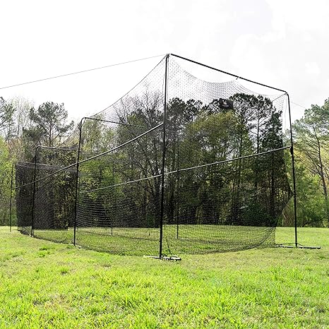 Photo 1 of ANYTHING SPORTS 40 Foot Collapsable Batting Cage, Perfect Baseball Batting Cage, Softball Batting Cage, Complete Package with Frame and Netting. Freestanding Portable Batting Cage for Backyard
