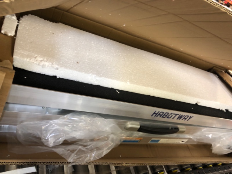 Photo 1 of HABUTWAY Wheelchair Ramp 8Ft,Folding Wheelchair Ramp Holds Up to 800 lbs,Threshold Ramp with Support Legs & Non-Slip Resistant Surface for Utility Mobility Access,Portable Ramps for Home,Stair,Doorway 8FT Using height 8-24"