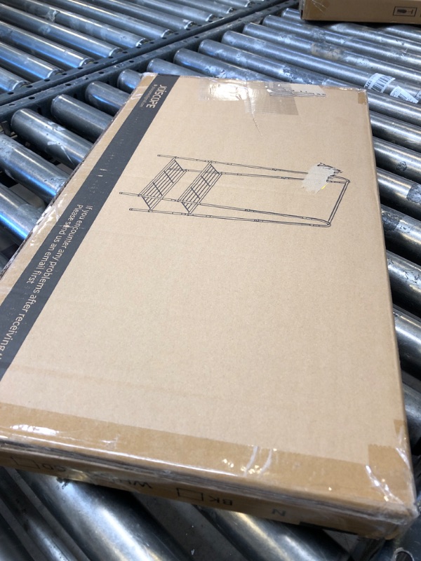 Photo 1 of JOISCOPE Portable Metal Clothes Rack, Heavy Duty Sturdy Metal Clothing Coat Rail with Double Layer Shelf for Storing Clothes, Shoes, Suitable for Bedroom, Office, Living Room (White)