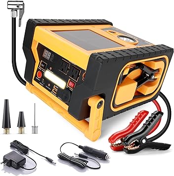 Photo 1 of E-Ant All-in-One 2000A Peak Car Battery Jump Starter Power Station, 260PSI Air Compressor Portable Tire Inflator with 400W Inverter AC DC USB Outlet, 12V Auto Battery Charger Booster Pack Jumper Box
