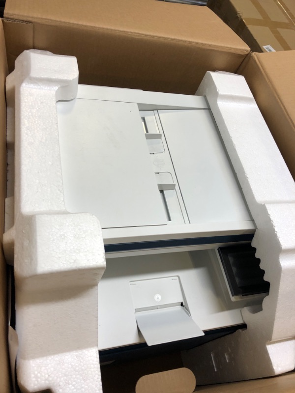 Photo 2 of HP Color LaserJet Pro MFP 4301fdn Printer, Print, scan, copy, fax, Fast speeds, Easy setup, Mobile printing, Advanced security, Best-for-small teams, 16.6 x 17.1 x 15.1 in,white New version