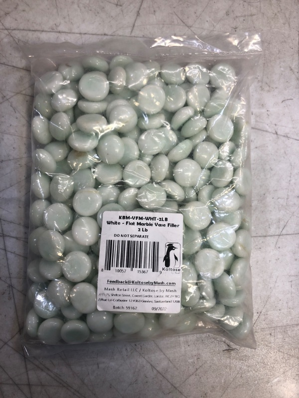 Photo 2 of  Flat Glass Marbles for Vases, 2 LB Decorative Stone Beads for Vase Fillers, Crafts, Table Scatter, Aquariums & Fish Tanks, Wedding & Party Centerpieces, Gem Décor, Mosaics, Floral Displays