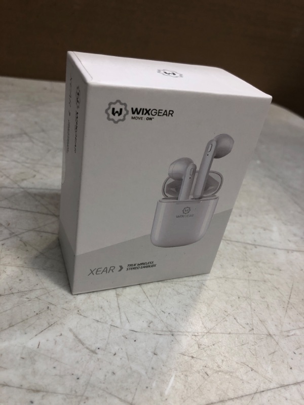 Photo 2 of WixGear Bluetooth 5.0 Wireless Earbuds with Charging Case, HD Stereo Sound Earphones, 30H Playtime with Charging Case, IPX5 Waterproof with Built-in Micro