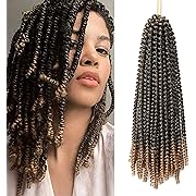 Photo 1 of YESEGO Braiding Hair 12 inches Spring Twist Crochet Braids Hair for Women Curly Springy Afro Twist Synthetic Hair Extensions (7packs, 1b/27)