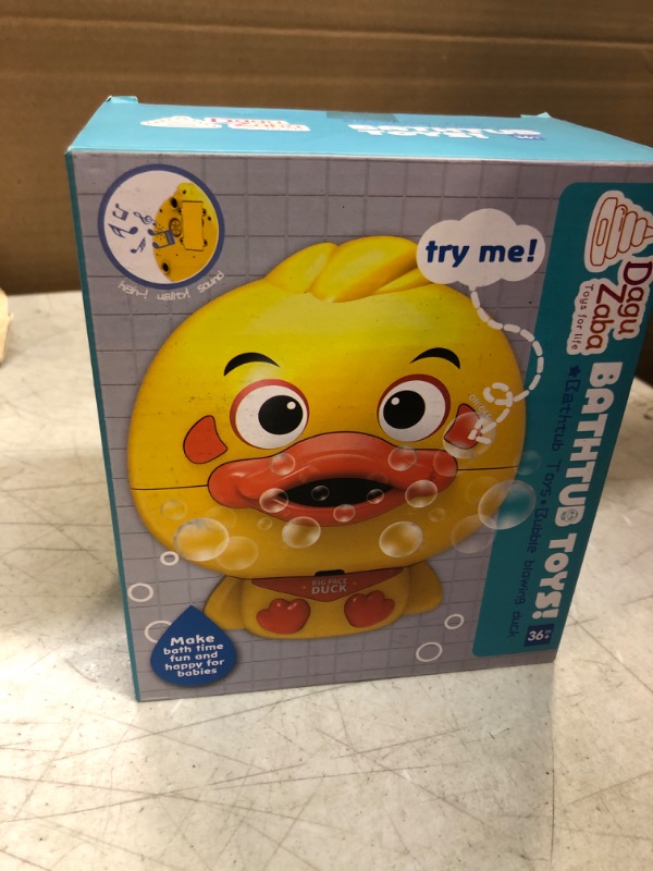 Photo 2 of Big Face Duck Bath Toy Bubble Maker with Music Baby Kids Toddler for Bathtub Plays Children Songs Great Gift Toys Sensory