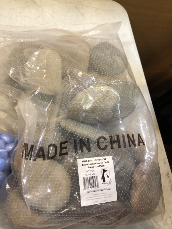 Photo 1 of 24 Extra-Large Rocks for Painting – Bulk Multi-Colored Craft Rock Painting Stones, 3.5” - 4.5” inch Smooth and Flat, Non-Porous Painting Rocks, 100% Natural River Rocks for Mandala and Kindness Stones