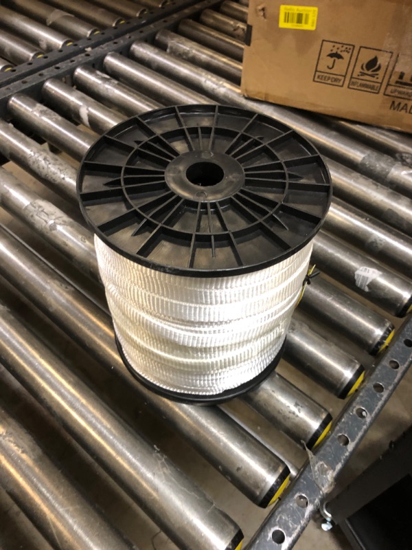 Photo 2 of 2500 lbs. Polyester Pull Tape 528 ft. x 3/4 in. Flat Rope for Wire and Cable Conduit Work Variable Functions, White
