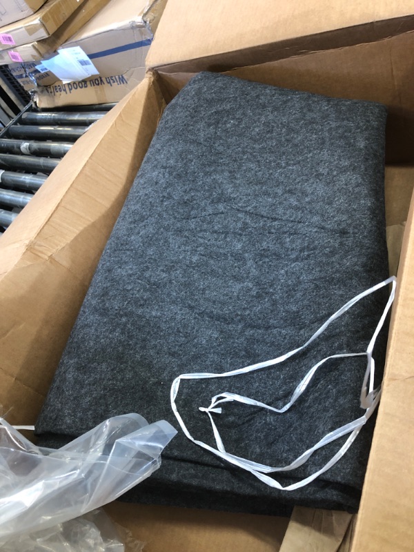 Photo 2 of HOMBYS Garage Floor Mats for Under Car, Dark Grey Garage Flooring Rug, Motorcycle Oil Spill Mat, Absorbent Oil Garage Parking Mat 7'4"x8'4", Non Slip and Waterproof Backing Grey 7'4"x8'4"