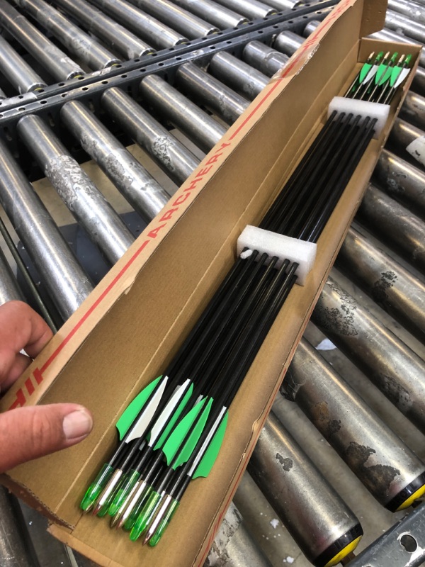 Photo 1 of LWANO 31" Training Arrows-Archery Practice Target Arrows for Kids Youth or Beginners with Durable Shaft on Recurve Bow Compound Bow and Longbow 12pas Arrows Green