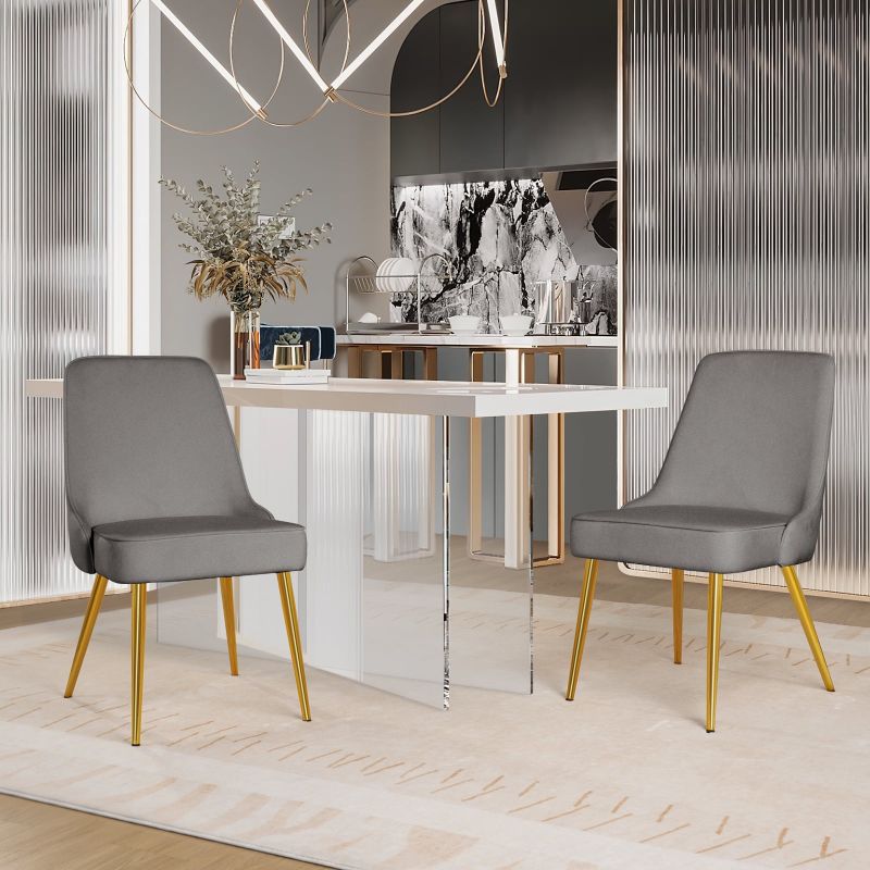 Photo 1 of KithKasa Upholstered Velvet Dining Chairs Set of 2