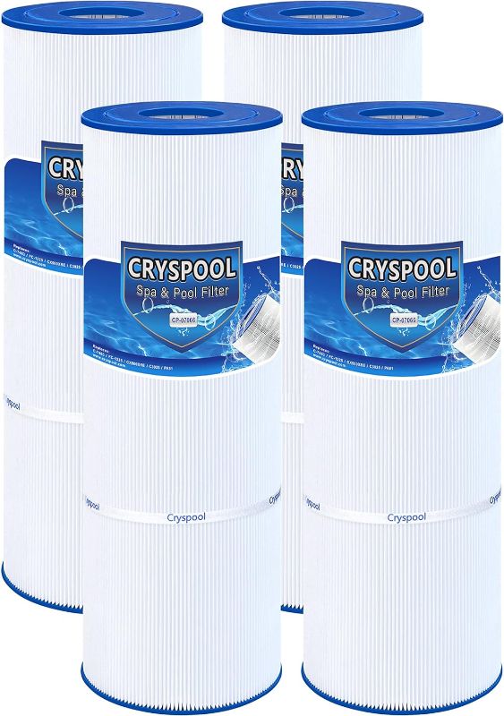Photo 1 of Cryspool® 07066 Filter Compatible with CX580XRE, SwimClear C3025, C3030, PA81, C-7483, FC-1225, 4×81 Sq. Ft Pool Filter Cartridge, 4 Pack
