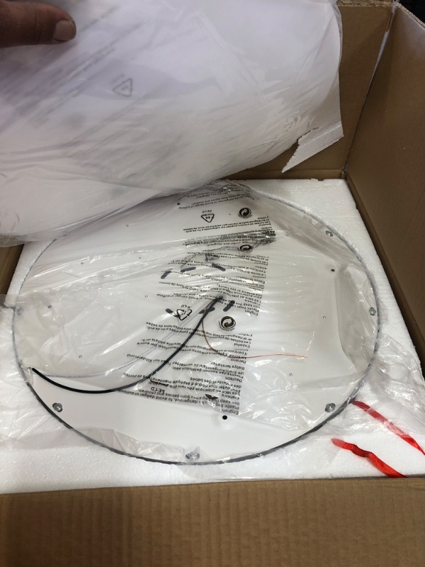 Photo 1 of Vikaey Black LED Ceiling Light, Modern Flush Mount Ceiling Light Fixture, Minimalist Round Metal Lighting Fixture Ceiling Lamp for Living Room, Entryway, Bedroom, Kitchen?15.7in? Black 15.74in