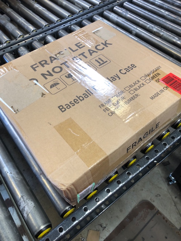 Photo 1 of Verani 20 Baseball Display Case Cabinet Rack for Baseball Shadow Box with UV Protection Acrylic Door ,Wall Mount Display Cabinet for Baseball Enthusiast Collectible(Black) Large-Black