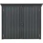 Photo 1 of 3.3 ft. x 5.2 ft. x 4.4 ft. Galvanized Steel Trash and Recyclables Storage Shed