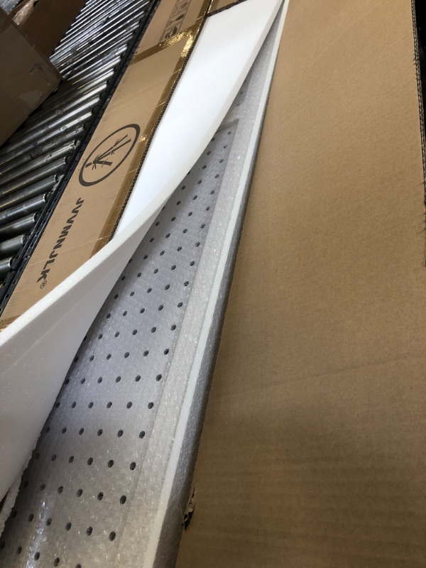 Photo 1 of 4-Panel Pegboard Display, Room Divider Wood Folding Privacy Screen Freestanding Display Board Organizer for Retail, Craft Show, Art Display, White