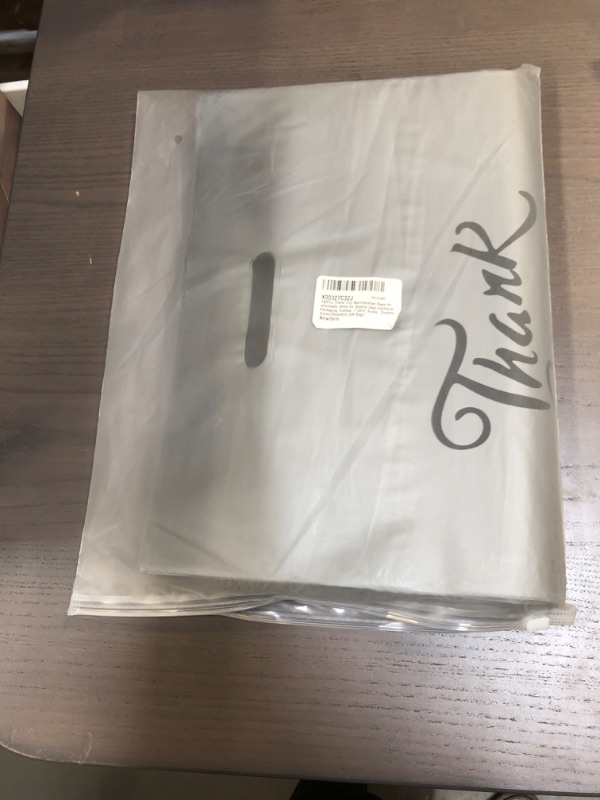 Photo 2 of 100Pcs Thank You Merchandise Bags for wholesale items for Goodie bags,boutique Packaging Clothes, T shirt, Books, Grocery Goods,Reusable Gift Bags